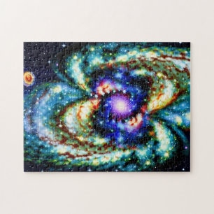 Puzzle Explosion galactique bleu violet ciel