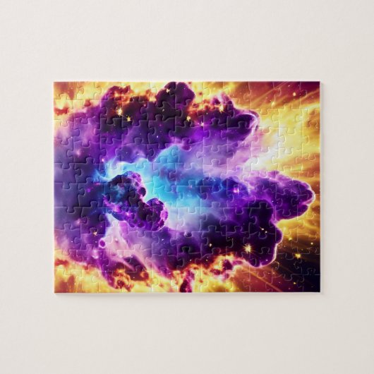 Puzzle Explosion galactique de science-fiction violette d (Horizontal)
