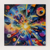 Puzzle Explosion Géométrique Cosmique Abstrait (Horizontal)