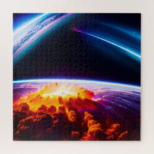 Puzzle Explosion sur la planète sous les dimensions cosmi