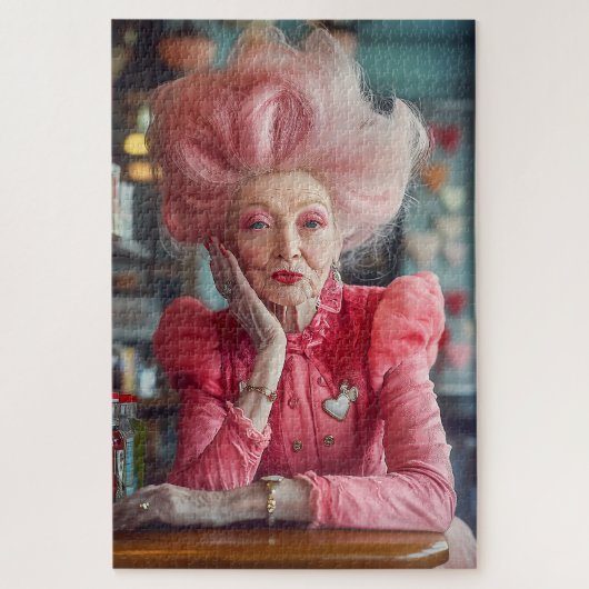 Puzzle Expression d'amour Kiss of Timeless Grace en rose (Vertical)