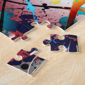 Puzzle Expressionnisme Abstrait contemporain linéaire (Côté)