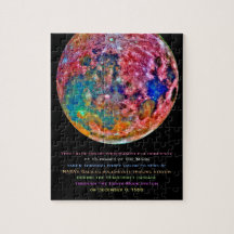 Extraordinaire Lune colorée Satellite Photo Compos