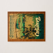 Puzzle Exuma Bahamas - Plage Vintage Rétro Souvenirs (Horizontal)