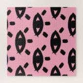 Puzzle Eyes Watercolor Brush, Motif Sketch. (Horizontal)