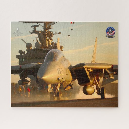 Puzzle F-14 TOMCAT "LANCEMENT DU COUCHER DE SOLEIL" (16x2 (Horizontal)