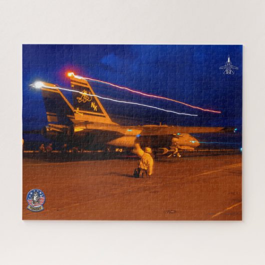 Puzzle F-14 TOMCAT "NIGHT LANCH" (16x20 pouces) (Horizontal)