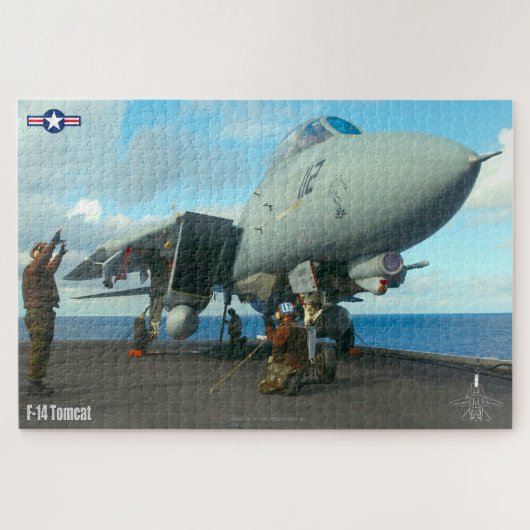 Puzzle F-14 TOMCAT "PONT D'ENVOL" (20x30 pouces) (Horizontal)