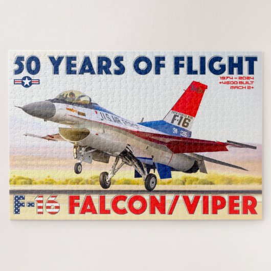 Puzzle F-16 FALCON/VIPER - 50 ANS ! (20 x 30 POUCES) (Horizontal)