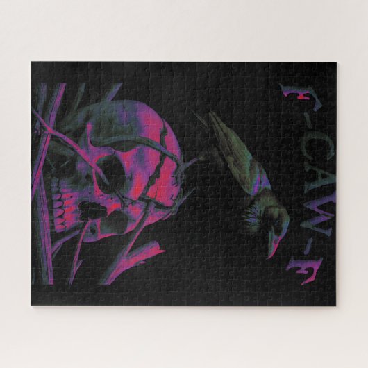 Puzzle F-Caw-F Funny Black Crow Bird (Horizontal)