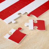 Puzzle Fabriqué Aux États-Unis Rouge Blanc Et Bleu Drapea (Côté)