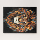 Puzzle Face de lion avec crinière (Horizontal)