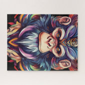 Puzzle Face mûre avec crinière bijoux (Horizontal)