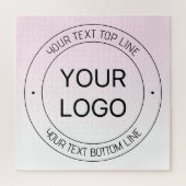 Puzzle Facile Logo Remplacement & Editable Texte Rose Omb (Vertical)