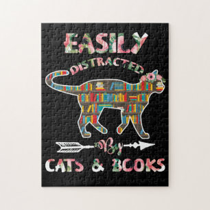 Puzzle Facilement Distrait Par Les Livres De Chats