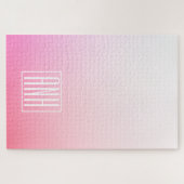 Puzzle Fading Pinks Dégradé & Vos Initiales (Horizontal)