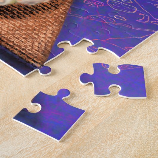 Puzzle Faim mangeant de la pizza et du vin - Drôle (Côté)