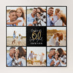 Puzzle Faire 60 look bon or noir photo anniversaire<br><div class="desc">design noir et or faire 60 look beau collage photo cadeau</div>