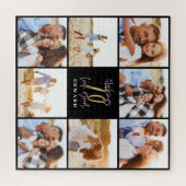 Puzzle Faire 70 beau or noir photo anniversaire (Horizontal)