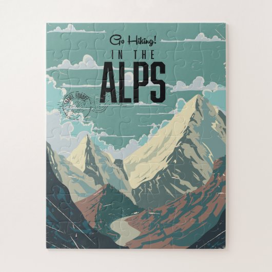 Puzzle Faire de la randonnée dans les Alpes (Vertical)