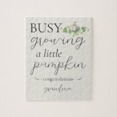 Puzzle Faire-part de grossesse automnale Petit Citrouille (Vertical)