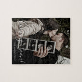 Puzzle Faire-part de grossesse Bientôt Script Photo (Horizontal)