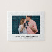 Puzzle Faire-part de grossesse unique Bientôt photo (Horizontal)