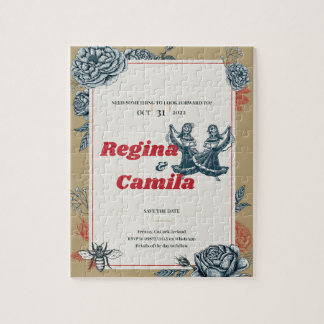 Puzzle Faire-part de mariage Calaveras (Lesbian) (Couleur