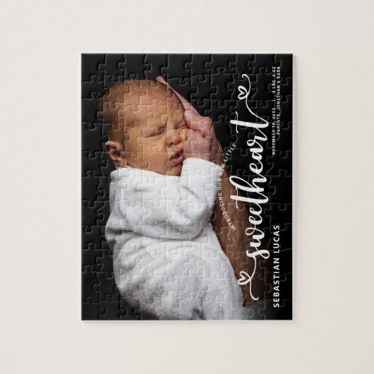 Puzzle Faire-part de naissance Présentation d'un script a (Vertical)