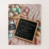 Puzzle Faire-part excitant de grossesse de Pâques (Vertical)