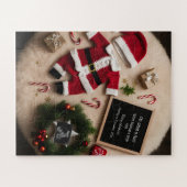 Puzzle Faire-part unique de grossesse de Noël (Horizontal)