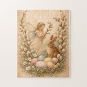 Puzzle Fairy and Easter Bunny (Vertical)