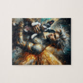 Puzzle Fairy and his Boston Terrier Puppy (Horizontal)