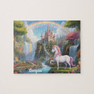 Puzzle Fairy Unicorn et Château Personnalisé