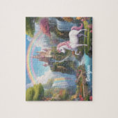 Puzzle Fairy Unicorn et Château Personnalisé (Vertical)