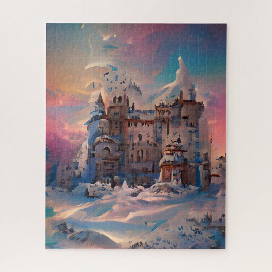Puzzle Fairytale World, Château d'hiver, Château de neige (Vertical)