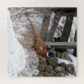 Puzzle Faisan dans la neige (Horizontal)