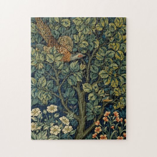 Puzzle Faisan d'arbre boisé William Morris (Vertical)
