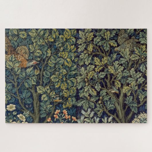 Puzzle Faisan d'arbre boisé William Morris (Horizontal)