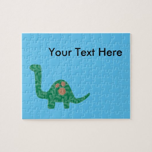 Puzzle fait sur commande de message de dinosaure (Horizontal)