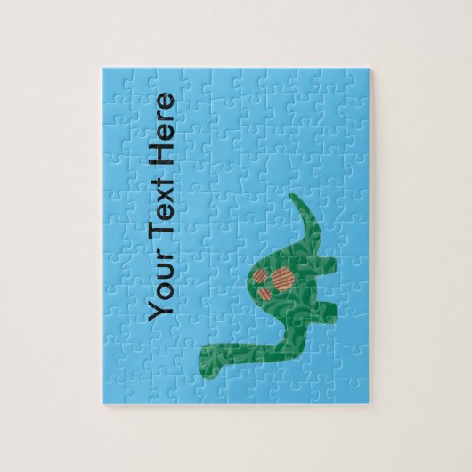 Puzzle fait sur commande de message de dinosaure (Vertical)