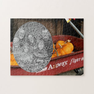 Puzzle Fall Citrouille Red Wagon Ajouter Votre Photo