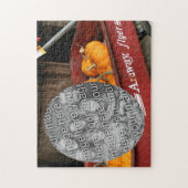 Puzzle Fall Citrouille Red Wagon Ajouter Votre Photo (Vertical)