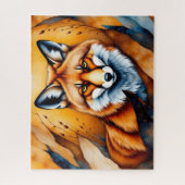 Puzzle Fall Fox Painting (Vertical)