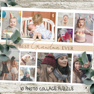 Puzzle Famille 10 photos multiples meilleur grand-mère ja