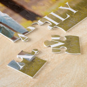 Puzzle Famille 5 Photo Collage Nom simple (Côté)