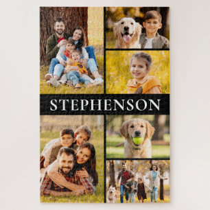 Puzzle Famille 6 Photo Collage Minimal Simple