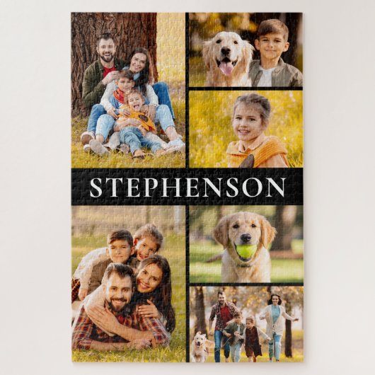 Puzzle Famille 6 Photo Collage Minimal Simple (Vertical)