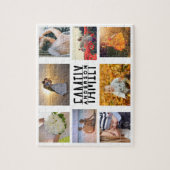 Puzzle Famille 8 Collage de photos et nom DO-IT-YOURSELF  (Vertical)