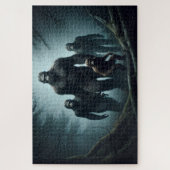 Puzzle Famille Bigfoot, Sasquatch, créatures mythiques (Vertical)
